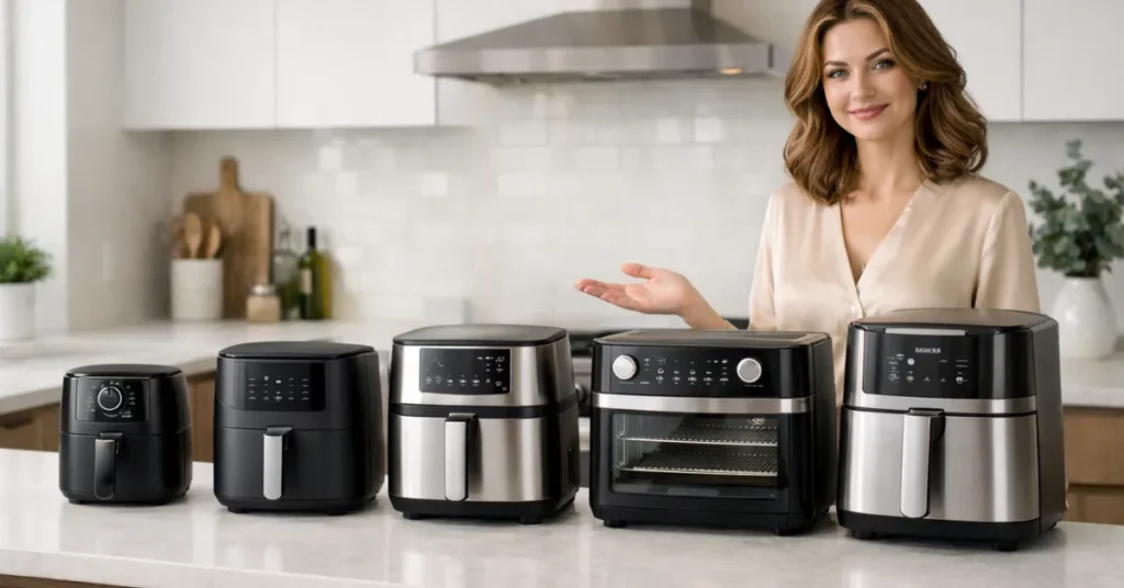 Guia de Compras da Air Fryer: Escolha Certa Tamanhos e Capacidades das Airfryers